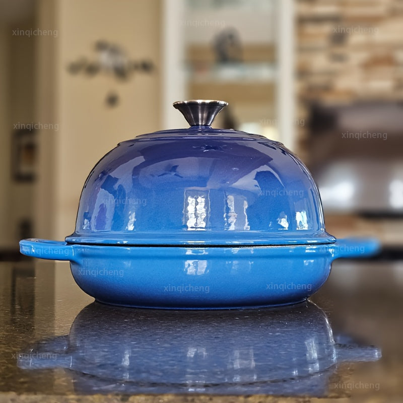 9-inch Homemade Loaf Pan with Lid, Enamelled Cast Iron for Baking Bread in Dutch Oven