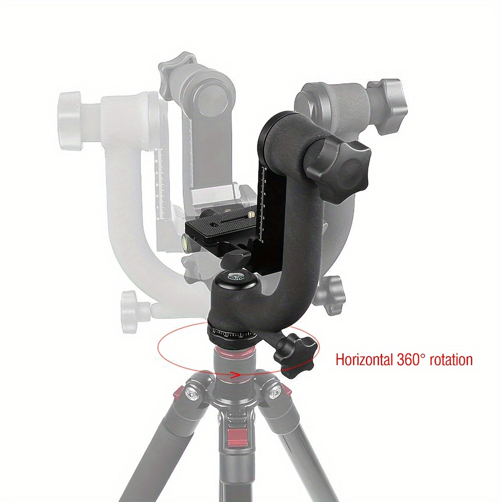 Aluminum alloy bird head for professional photography supplies, compatible with gimbal tripod, monopod, and telephoto lens.