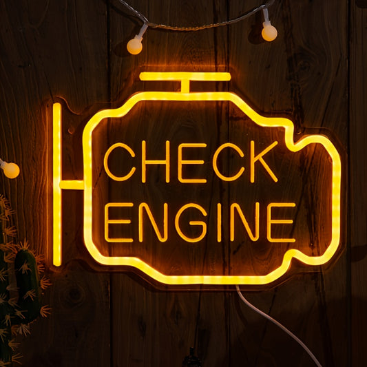 Check Engine Letter Neon Light for weddings, engagement parties, bedrooms, and decorative wall mounting.