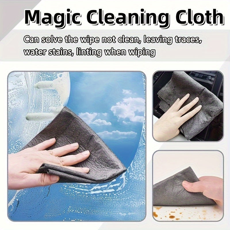 Magic Microfiber Cleaning Cloths - Set of 5 | Ideal for Cleaning Glass, Mirrors, and More | Long-lasting Dishwashing Towels for Home, Kitchen, Bathroom, and Car