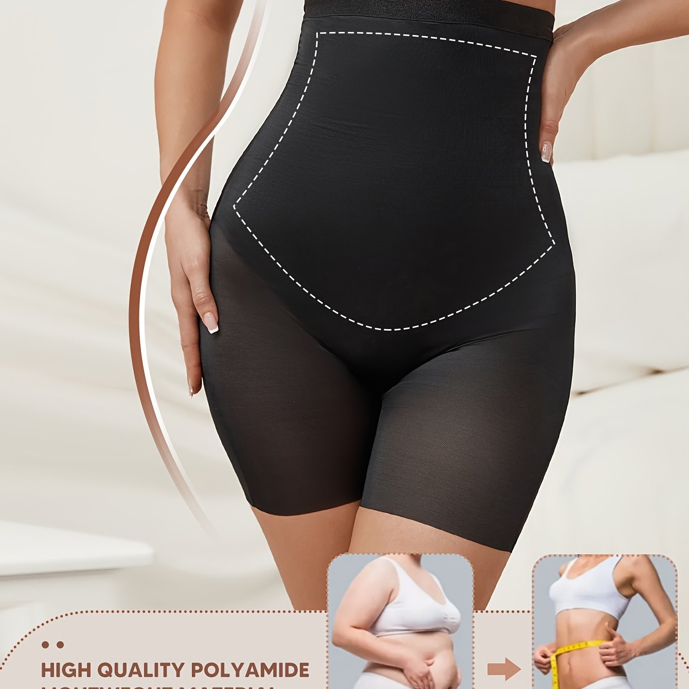 Elastic waist trainer with chest and tummy support, lifts butt.