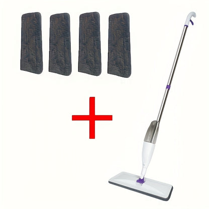 Flexible Microfiber Spray Mop for Effortless Floor Cleaning on various surfaces with reusable pads