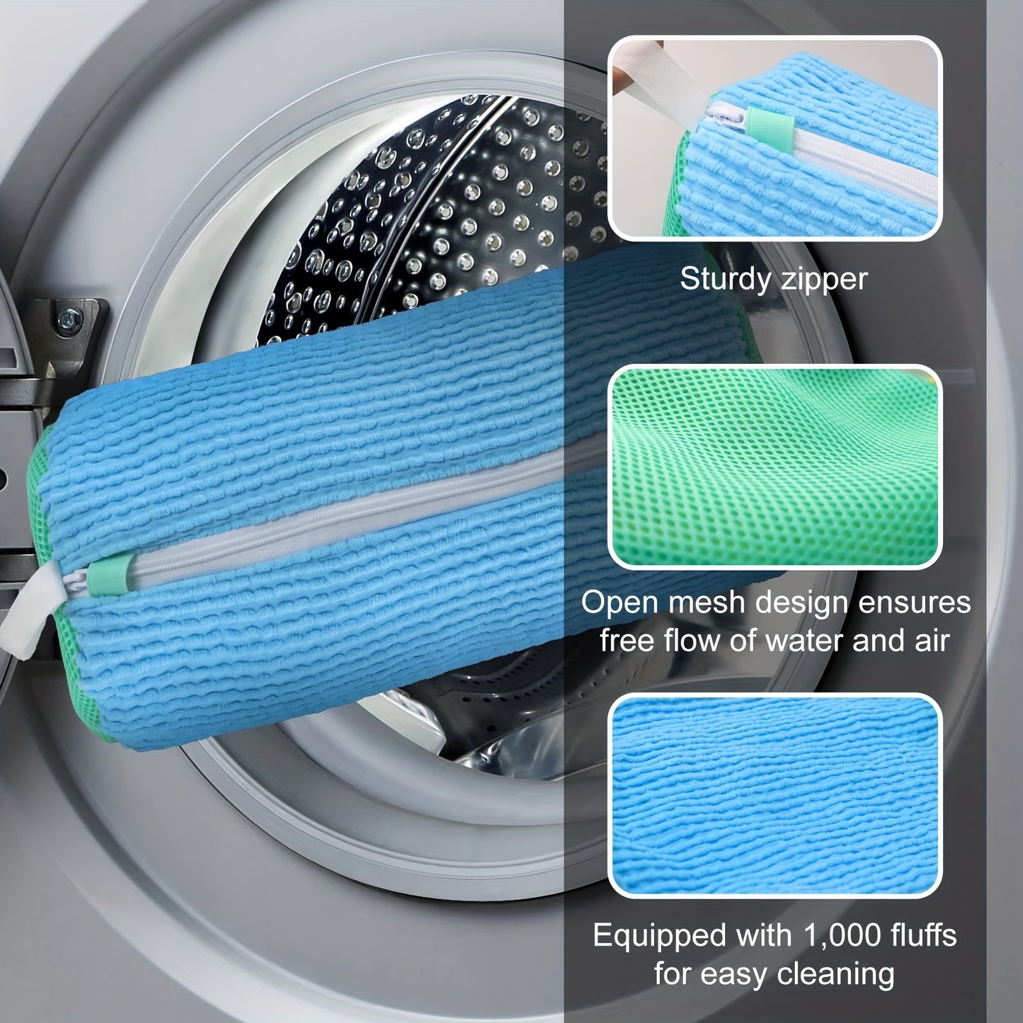 2pc New Washing Shoe Machine Bags, Lazy Person's Magic Tool for preventing shoe deformation and caring for shoes at home.