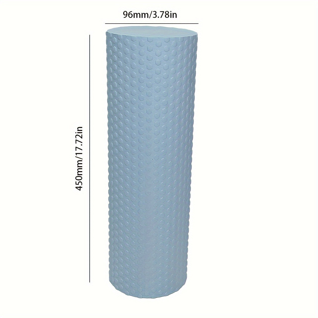 Premium EVA foam roller with textured surface for flexibility and muscle relaxation. Perfect for yoga, pilates, and fitness. Available in purple, blue, and black.