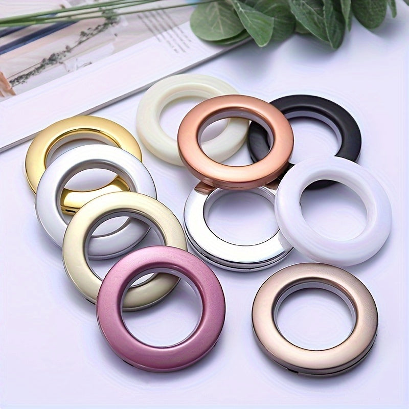 10 Nano noise-reducing curtain rings with a Roman-style design for home decor and bathroom accessories.