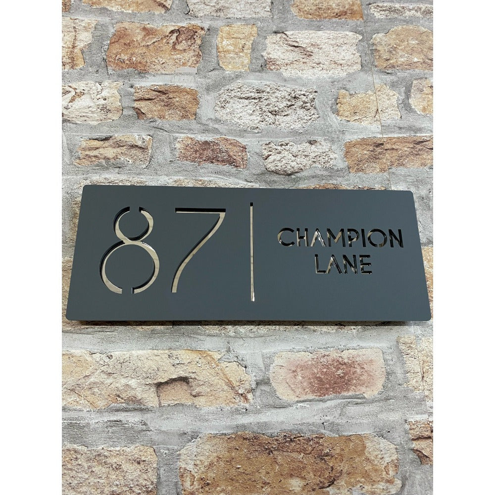 Contemporary Acrylic House Number Sign - Stylish Door Plaque in a Variety of Colors for New Residences