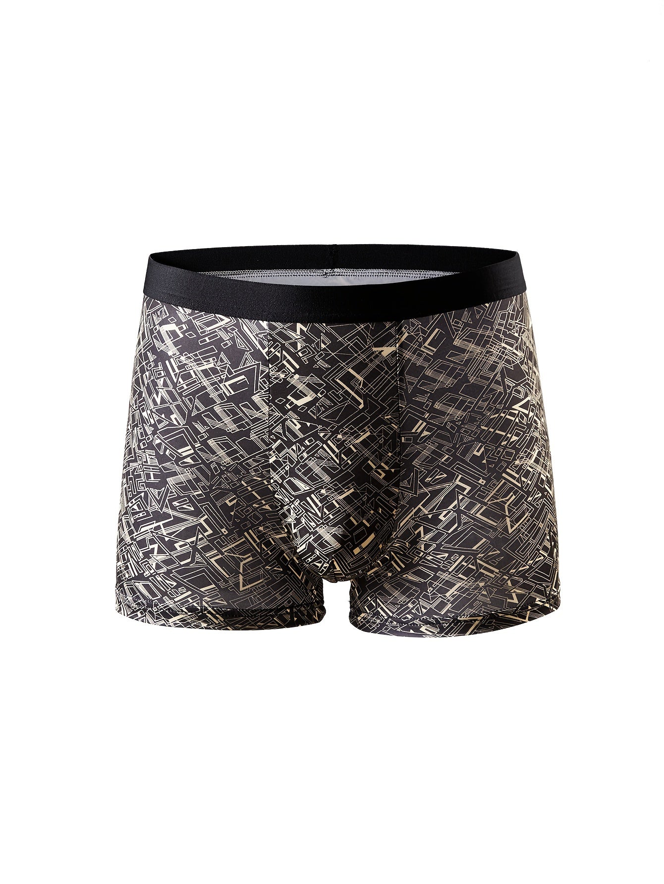 A 10-pack of men's print boxer briefs made with high stretch polyester knit fabric for comfortable breathability.