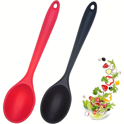 Silicone spoon set in 2 or 4 pieces for better mixing while cooking, stirring salads, and soups.