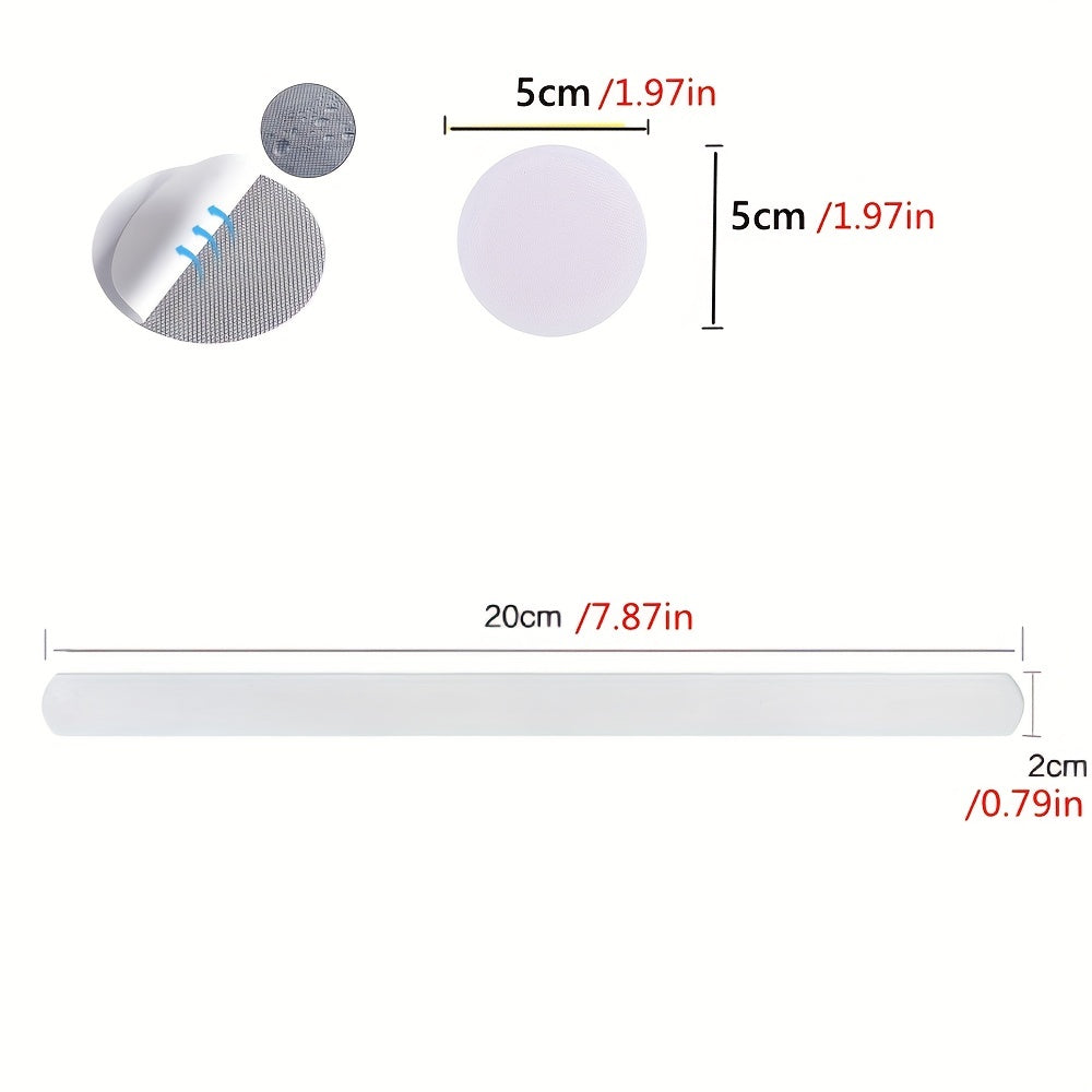 Bathroom Transparent Anti-Slip Stickers Set - Includes 10/20/40 Pieces. These grip stickers are designed to provide a non-slip surface for your bath mat, shower strips, or flooring. Made from PVC material, these stickers ensure safety in the bathroom.