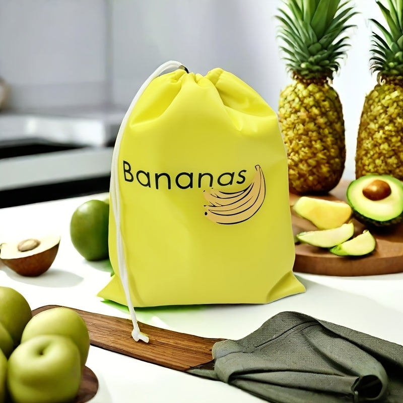 Rectangle Polyester Storage Bag for Bananas in the Supermarket or at Home, designed to keep fruit fresh. Reusable Aluminum Film Bag for storing fruits and vegetables, ensuring food safety. Includes a Salad Preservation Box for maintaining freshness.