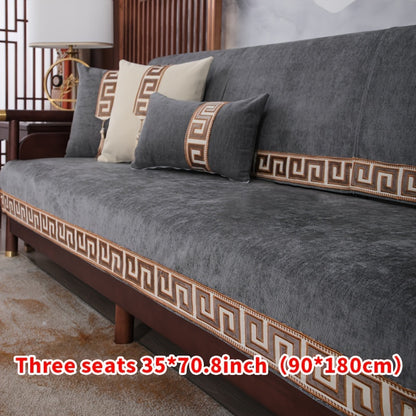 Chinese style dustproof sofa slipcover for all seasons, suitable for bedroom, office, and living room.