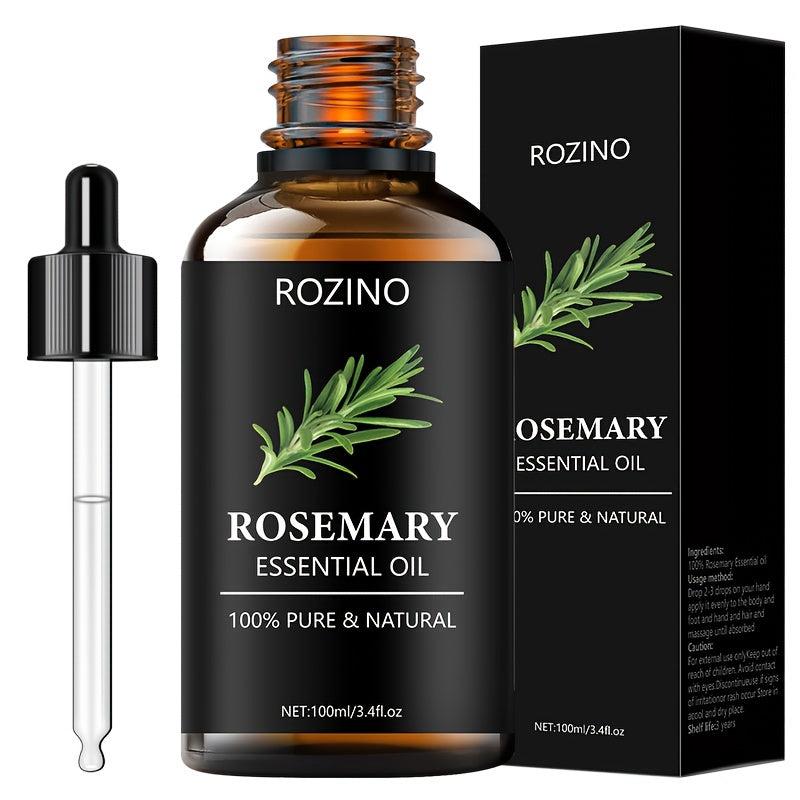 This 100ml bottle of pure natural rosemary essential oil can be used for hair care, moisturizing, and to make hair look shiny.