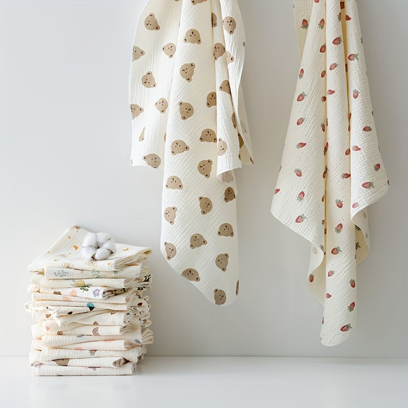 Made of 100% cotton, this double layer swaddle blanket bath towel for newborns is soft and gentle on infants' delicate skin. Super compact and suitable for ages 0-3, it provides a cozy and comfortable cocoon for your little one.