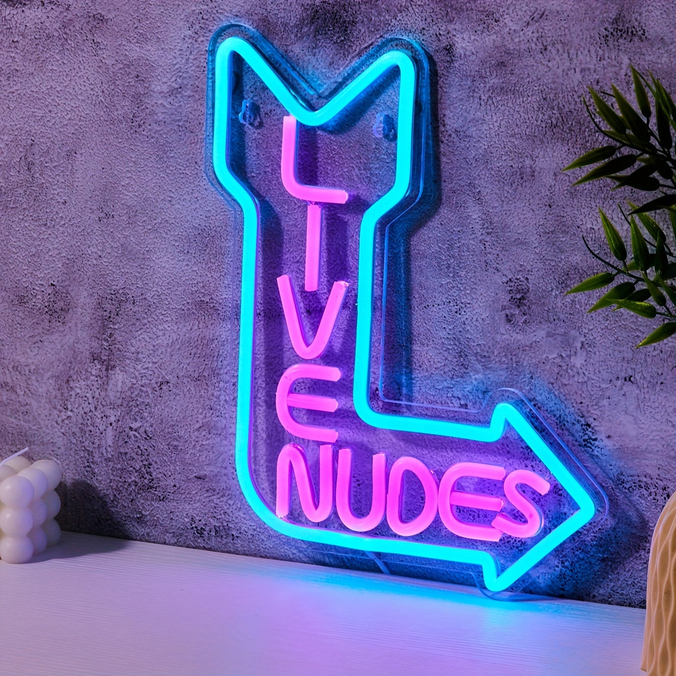 Live nudes LED neon lights for party, powered by USB