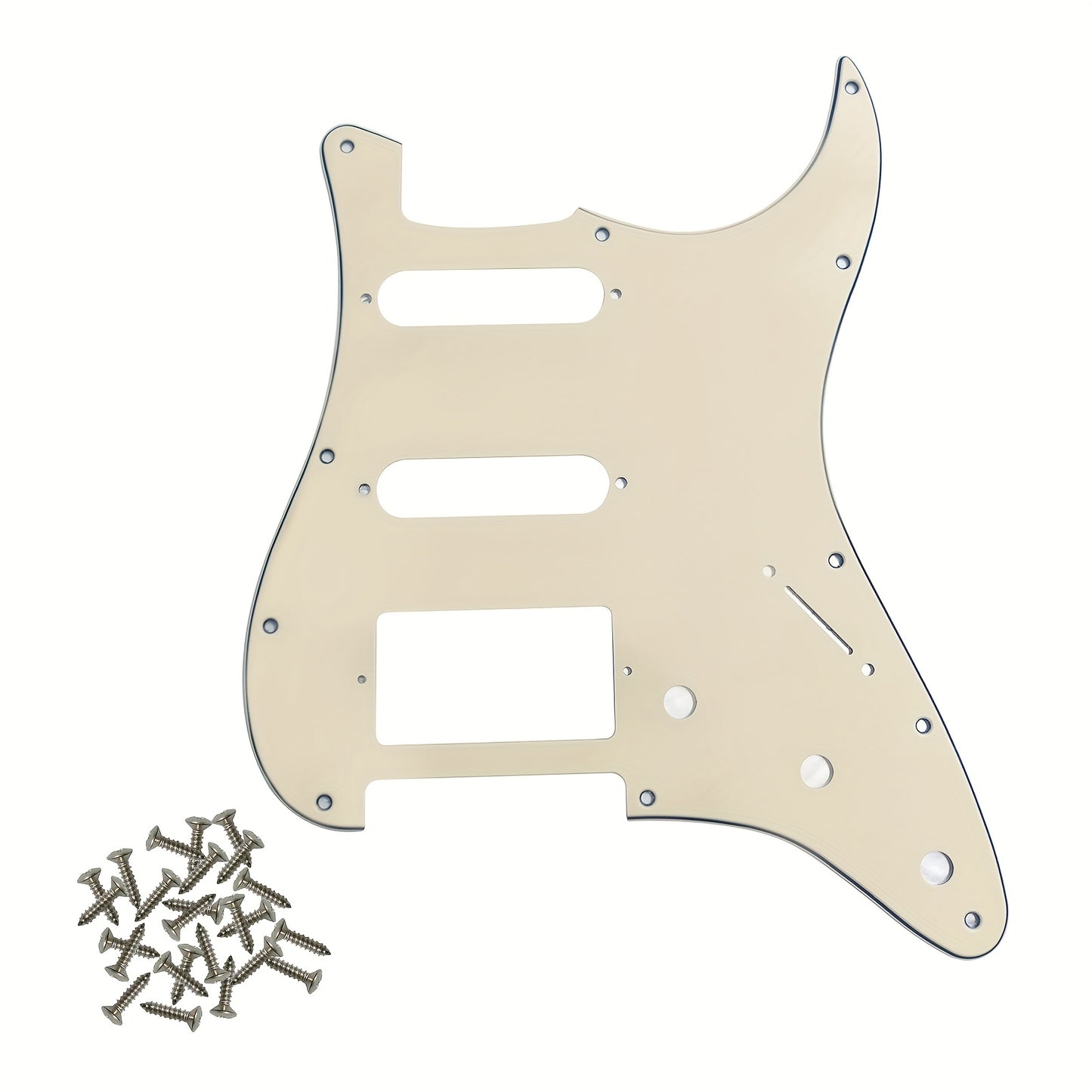 HSS 11-hole ST electric guitar pickguard for standard FD ST modern style guitars, colors available: black, white, beige.