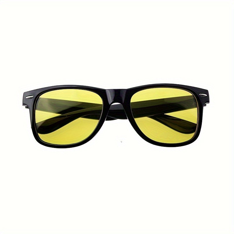 Night vision glasses with sports style, PC frame and lens. Anti glare for climbing, fishing, and running. Fashionable vintage look, no additional components included.