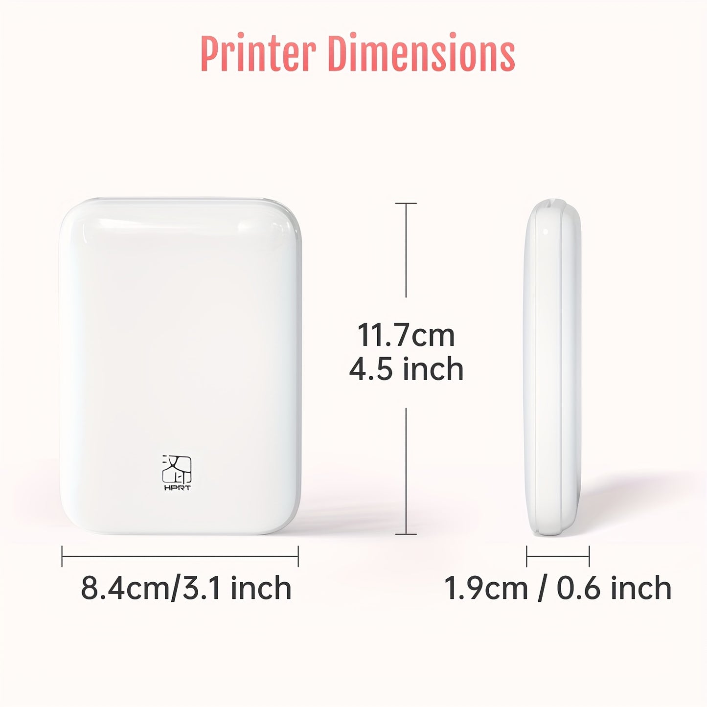 High-definition wireless portable photo printer directly connected to mobile phones. Supports color high-definition restoration, compatible with IOS/Android devices. Uses ZINK printing