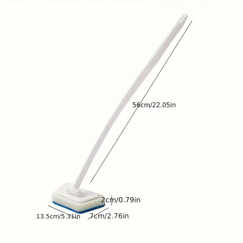 No electrical power needed, this multi-functional cleaning tool features a soft ceramic tile sponge designed for easy cleaning of bathtub, toilet, glass, walls, and floors. The long handle is detachable for convenience.