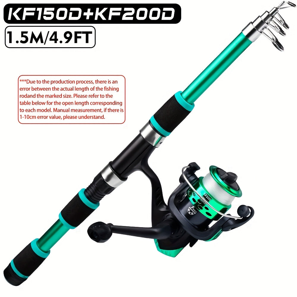 Proberos Ultra-Light Telescopic Fishing Rod - 149.35cm/179.83cm, Glass Fiber, Portable & Versatile