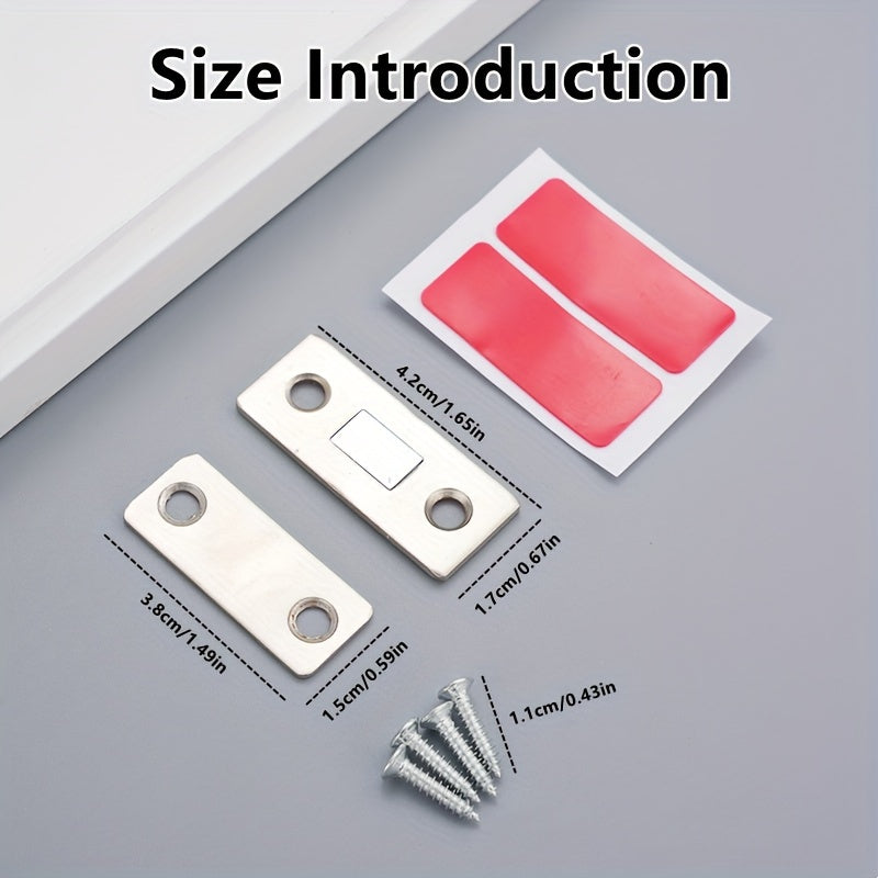 Magnetic ultra-thin door suction set, suitable for various cabinet doors.