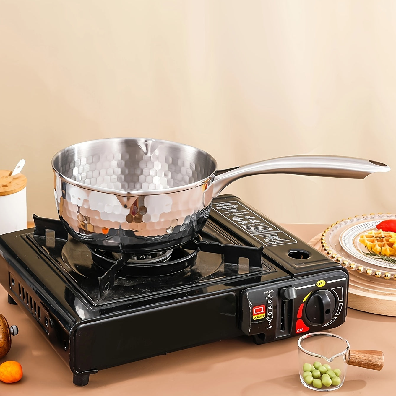 1 Stainless Steel Cooking Pot perfect for home kitchen use. Ideal for melting chocolate, cheese, heating milk, cooking supplementary foods, making corn paste, and more. Can be used on induction cooktops and open flames.