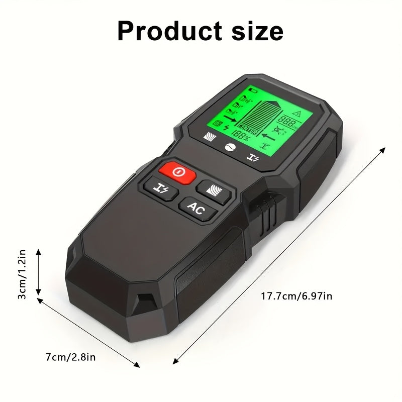 HW-QB6 5-in-1 Wall Scanner detects studs, metal, and live wires.