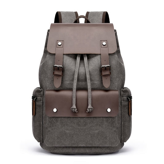 Trendy retro canvas backpack for students, travel, and business trips.