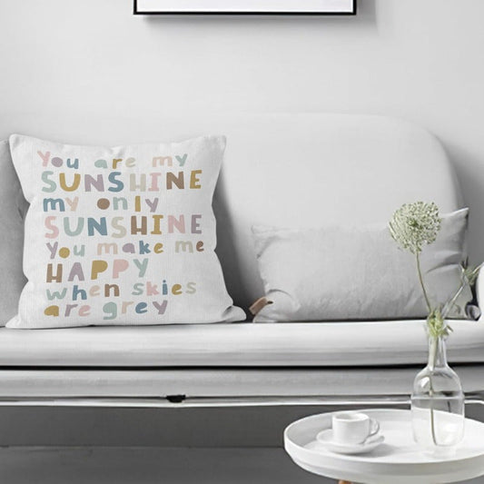 Bohemian Style "You Are My Sunshine" Inspirational Quote Pillow Cover - 1pc

Add a touch of inspiration with this Bohemian style pillow cover featuring the uplifting quote "You Are My Sunshine." Made from soft polyester, this throw pillow case includes a