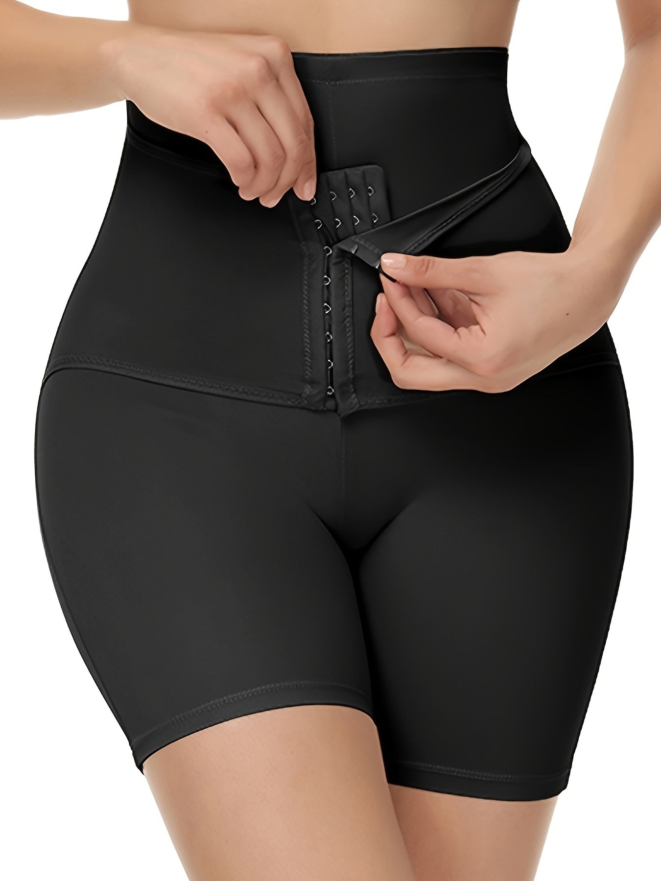 High waist front adjustable shapewear shorts for women's lingerie and underwear, offering casual tummy control.