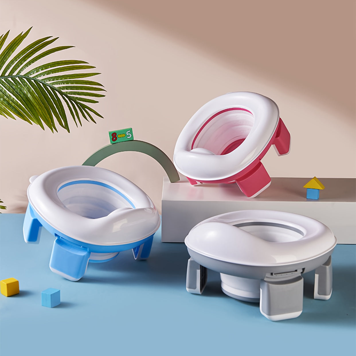 Convenient Portable Toilet Seat for Outdoor Travel and Potty Training - Includes Foldable Design and Disposable Bag Roll