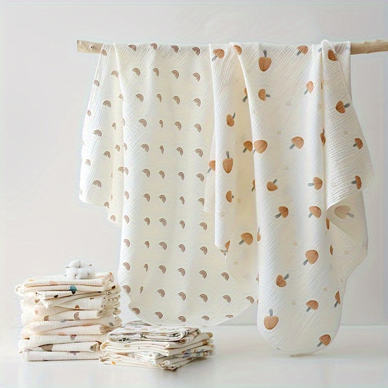 Made of 100% cotton, this double layer swaddle blanket bath towel for newborns is soft and gentle on infants' delicate skin. Super compact and suitable for ages 0-3, it provides a cozy and comfortable cocoon for your little one.