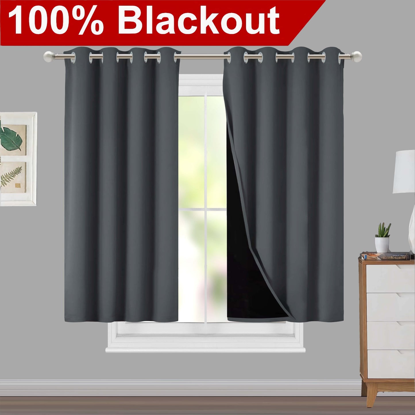 Versatile blackout curtains suitable for living rooms, bedrooms, kitchens, bathrooms, and home decor.