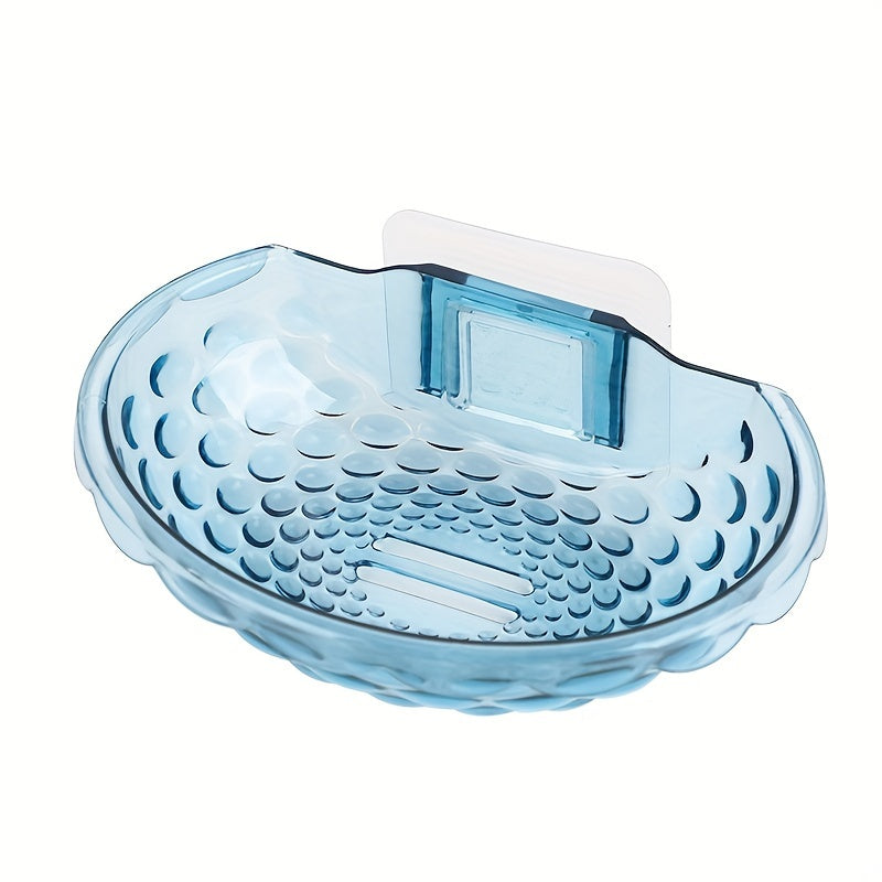 1pc Plastic Creative Soap Dish Tray Holder for Bathroom Organization.