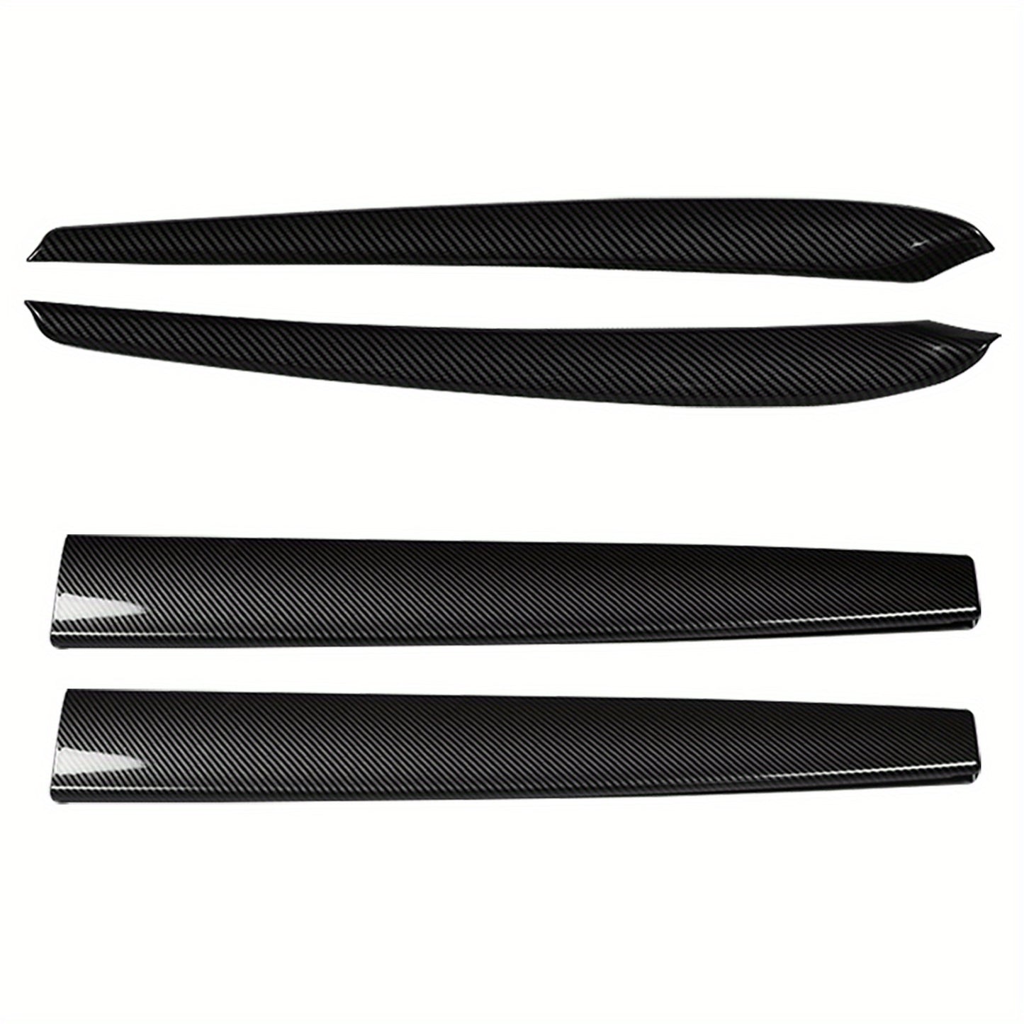 2021-2023 Tesla Model 3/Y Upgrade Kit: 4pcs ABS Interior Trim Set for Dashboard & Doors - Wood Grain Finish.