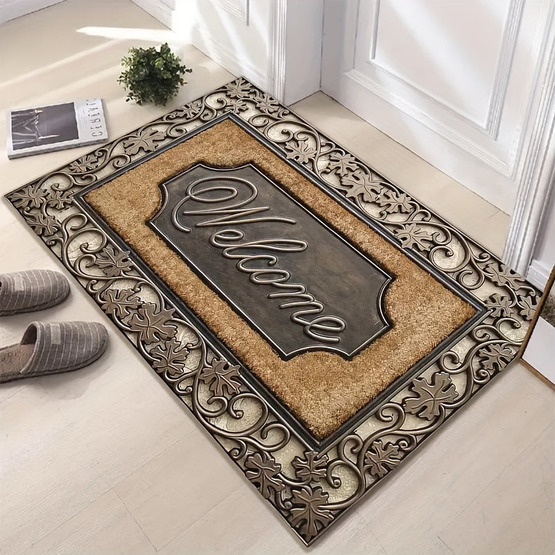 Welcome Home Doormat - Features Abstract Line Pattern, Machine Washable and Durable - Ideal for Doorways, Bathrooms, and Entrances - Available in Various Sizes