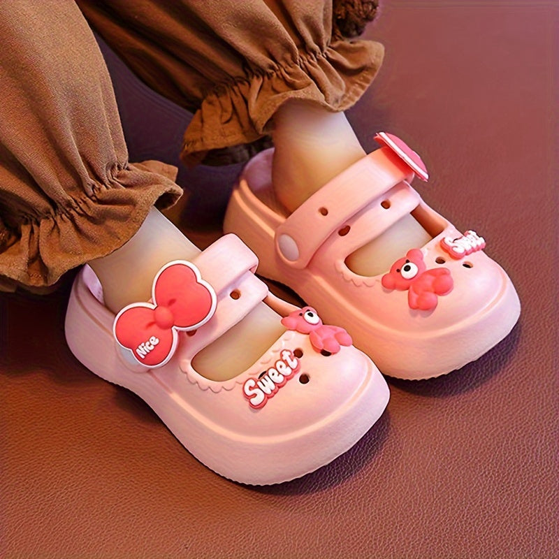 Kids' Cute Cartoon Bear EVA Slides - Indoor/Outdoor Slip-Ons for Ages 14 and Under