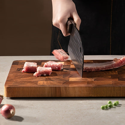 Upgrade your kitchen with our premium wooden chopping board set. This food-safe, durable wood block is perfect for cutting meat, cheese, bread, vegetables, and fruits. It's an ideal kitchen utensil and makes the perfect family gift for home or dorm use.