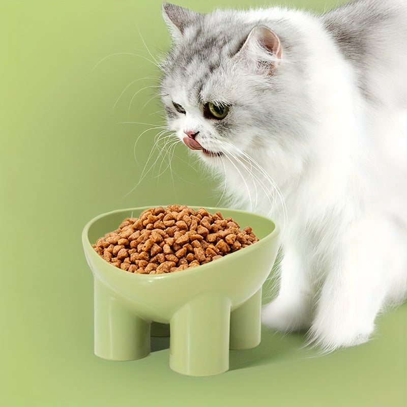 Stylish elevated pet bowl with stand prevents tipping and is ideal for cats and dogs for food, water, and snacks.