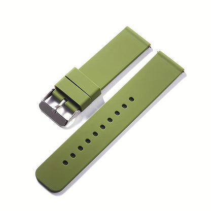 This silicone strap watch band comes in various sizes and is suitable for both women and men. The polished buckle and waterproof design make it perfect for sports activities. This strap makes an excellent gift option.