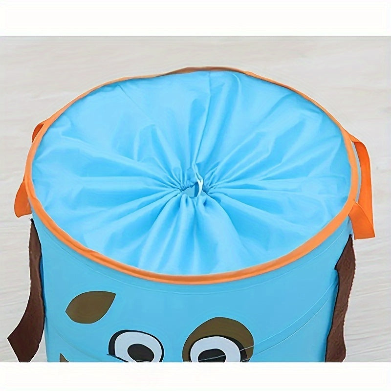 1 piece of Cute Design Large Toy Basket Organizer, Storage Bin for Toys, Clothes, and Clothing, Collapsible Laundry Basket in Beetle, Bumblebee, Owl, or Monkey design for Kids.