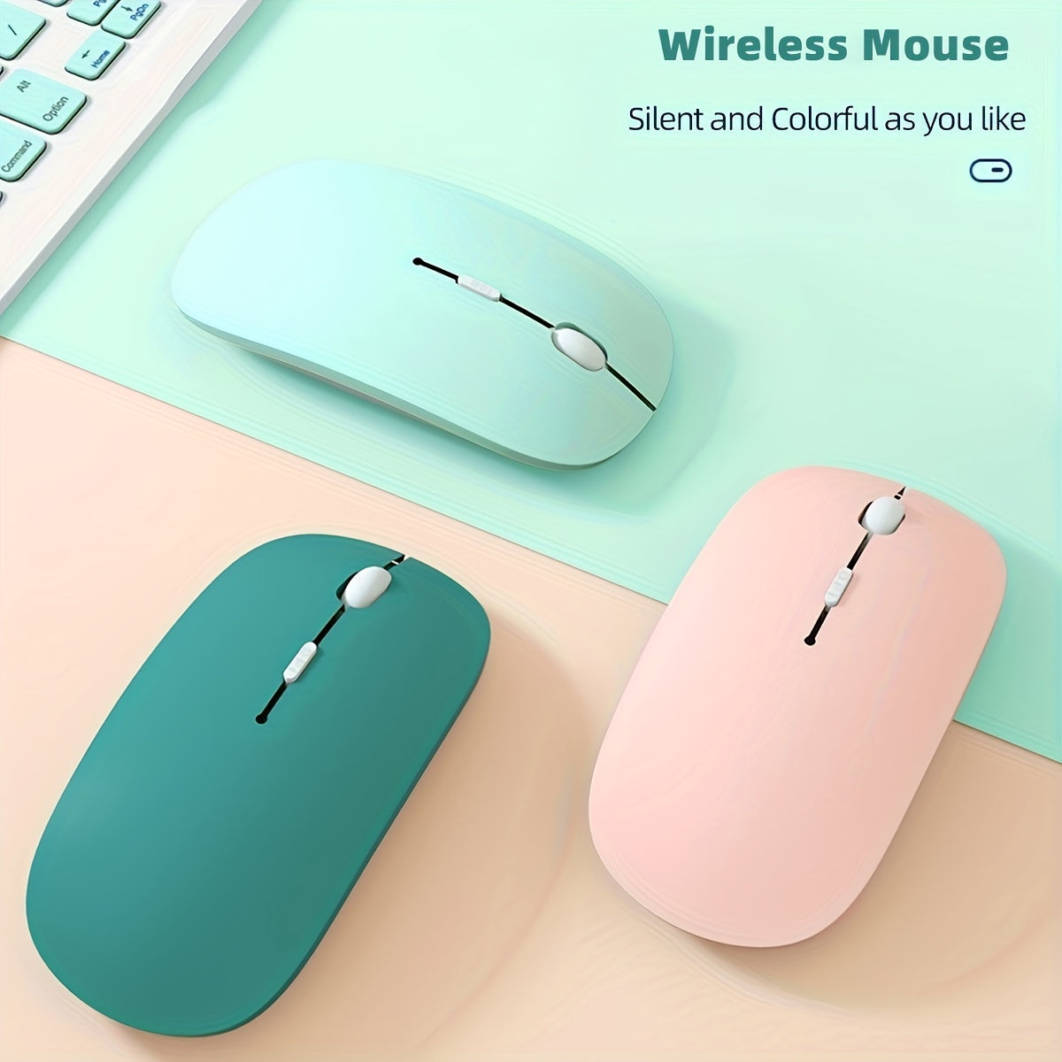 Wireless optical mouse with cartoon pattern, glitter embellishment, and right hand orientation. Compatible with various devices and Windows 10. Battery powered with ≤36V operating voltage.