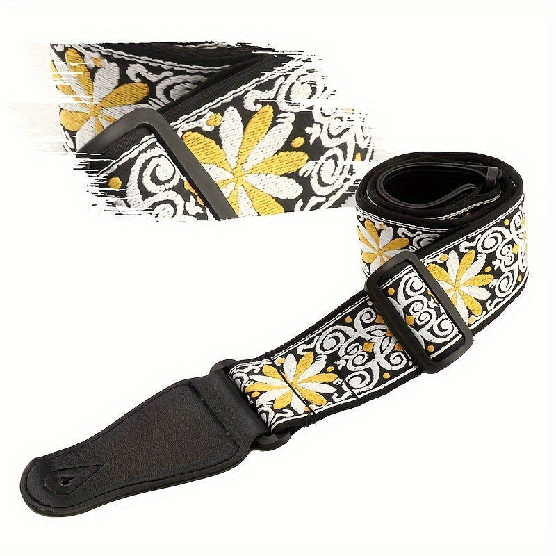 1 unique national style embroidered guitar strap adds authenticity to your music.