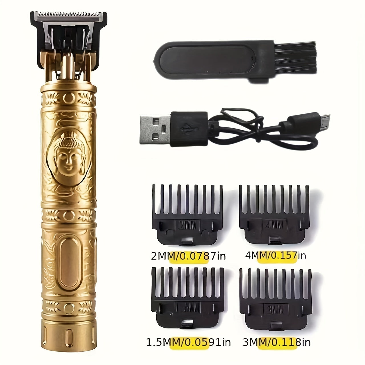 1pc Professional USB Rechargeable Electric Hair Clipper for Men, 36V Battery Operated, Stylish Gift for Dad and Partner.