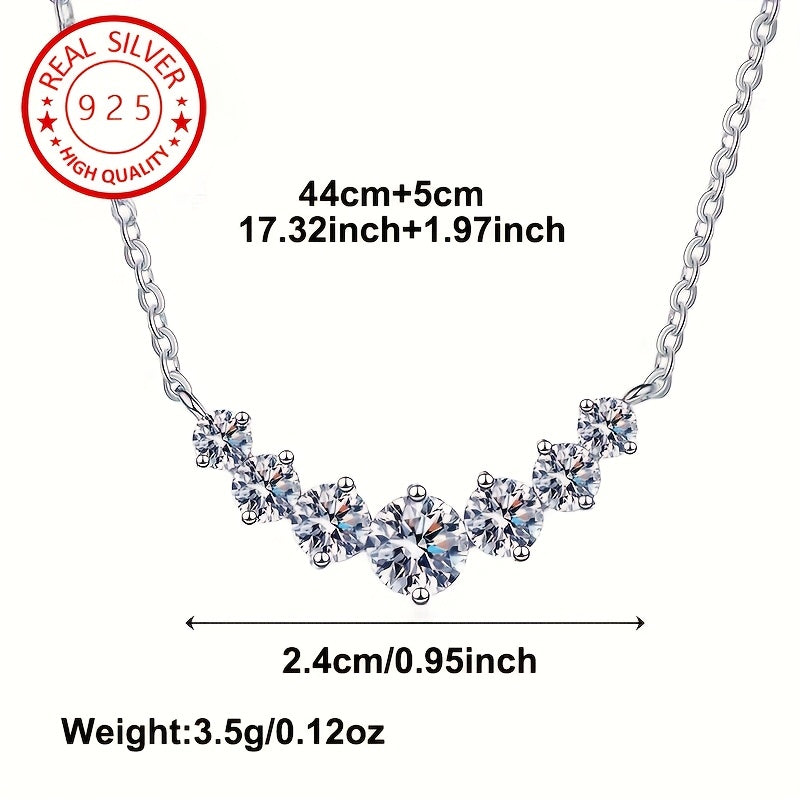 Stylish women's necklace with chic smile motif made of 925 sterling silver - perfect for birthdays, weddings, New Year, or Valentine's Day.