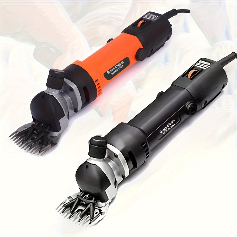 Professional electric sheep shears for grooming sheep, alpacas, goats, and other livestock. Features 6 speeds for heavy-duty haircuts on the farm.