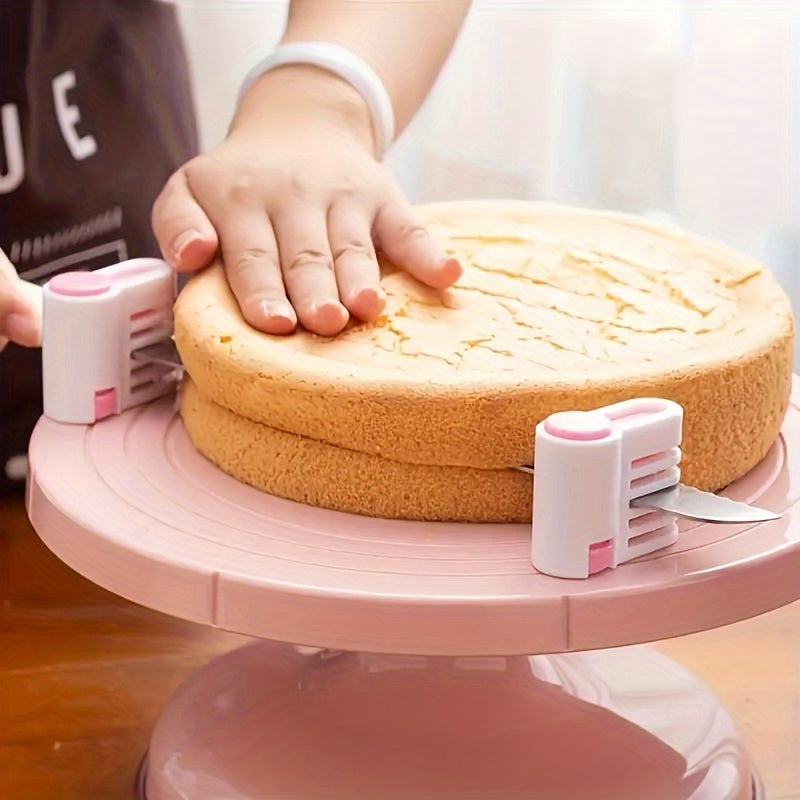 This 5-Layer Adjustable Cake Cutting Leveler is a Stainless Steel Cake Slicer Cutter, designed for creating perfect layered cakes at home. This non-toxic tool is ideal for baking during Christmas, Halloween, Easter, Hanukkah, Thanksgiving, and other