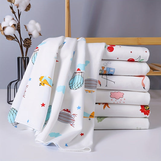 Throw blanket measuring 85cm by 85cm, made from soft, breathable material for a thin and cozy wrap or swaddle.