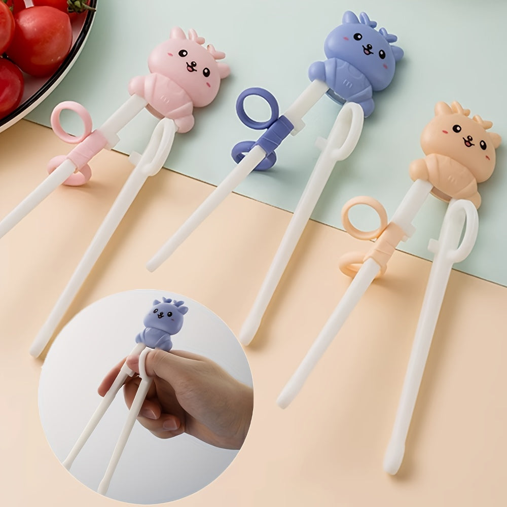 Cute cartoon animal training chopsticks for easy, non-slip, durable grip - great for beginners and everyday use. Ideal for holidays.