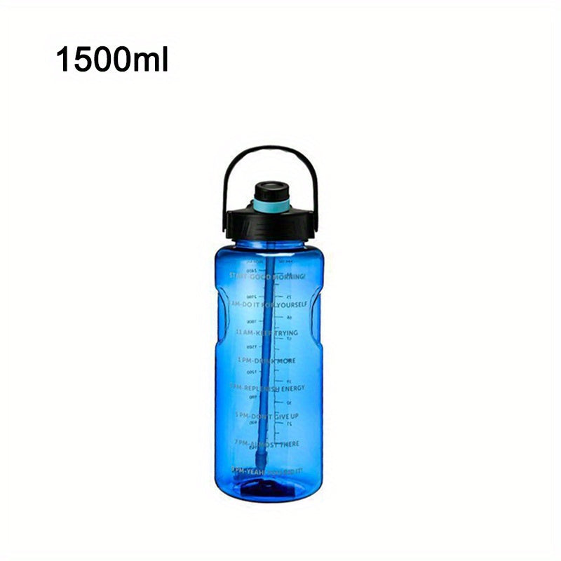 Large clear plastic water bottles for sports and outdoor activities, ideal birthday gifts, available in sizes 50.7oz, 67.6oz, and 101.4oz.