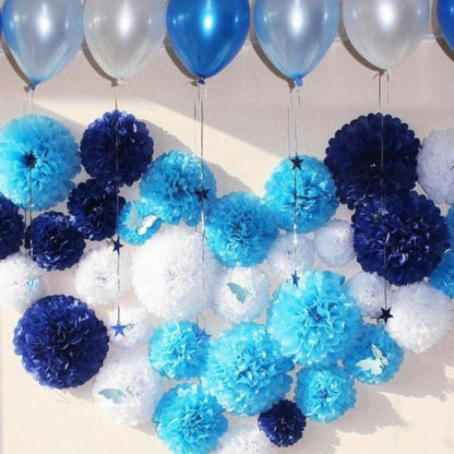 9 elegant paper flower balls for weddings, birthdays, parties, and graduations - decorative hanging ornaments that require no electricity.